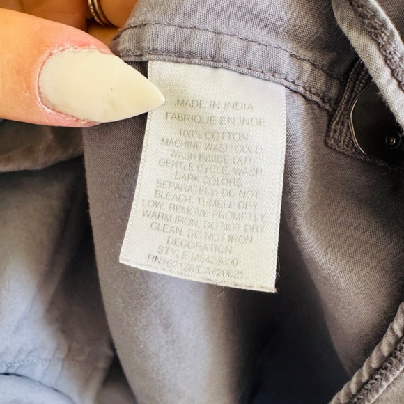 MENS GUESS Washed Black Grey Gray Button Down Front Shirt Cowboy Western L - Picture 5 of 11